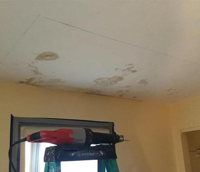 Water stained ceiling. 